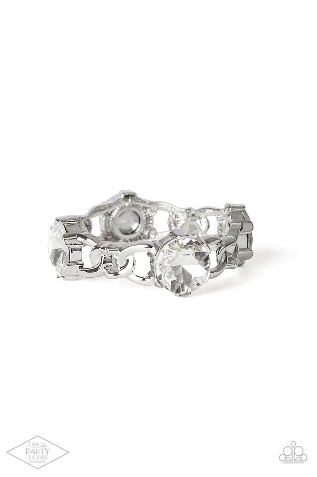 Light Up The Room White Bracelet Jewelry by Bretta Paparazzi Accessories Bracelets