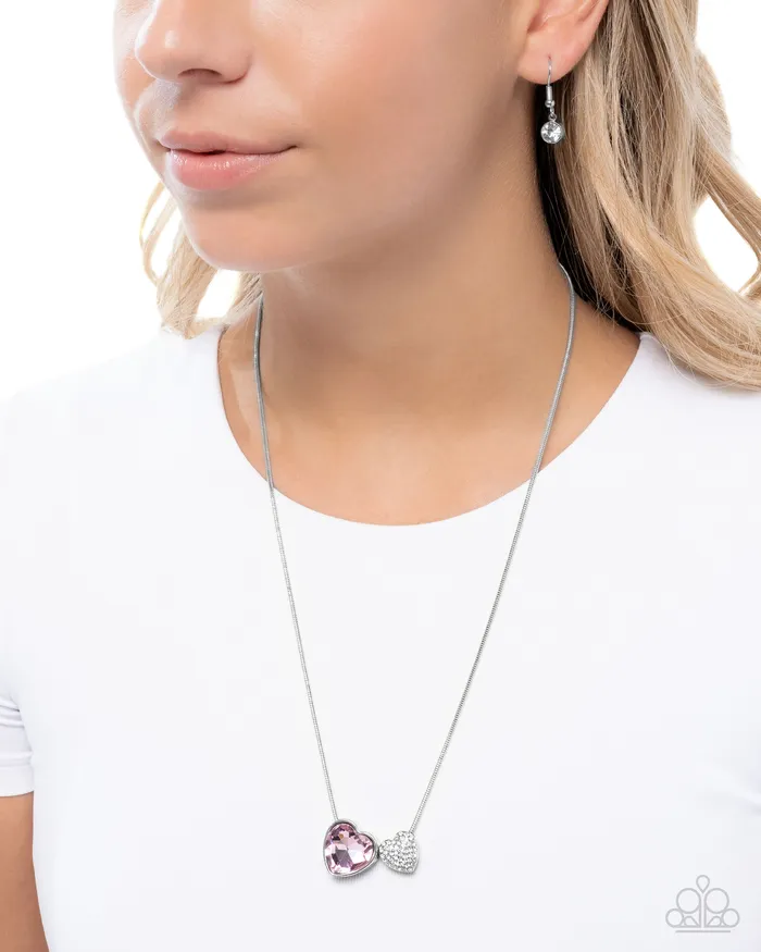 Lovely Couple Pink Necklace Jewelry by Bretta Paparazzi Accessories Necklaces