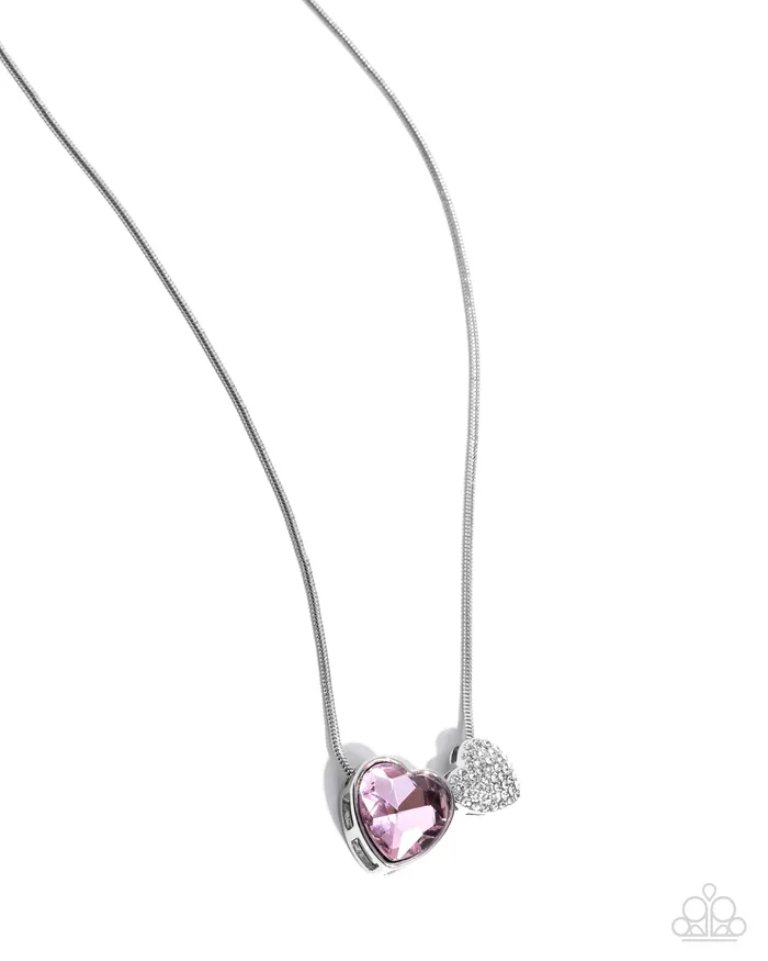 Lovely Couple Pink Necklace Jewelry by Bretta Paparazzi Accessories Necklaces