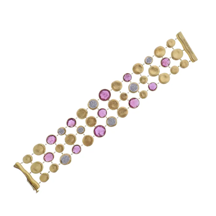 Marco Bicego Bracelets Marco Bicego Jaipur Gold Diamond Tourmaline Multi Strand Bracelet Marco Bicego Bracelets Marco Bicego Jaipur Gold Diamond Tourmaline Multi Strand Bracelet