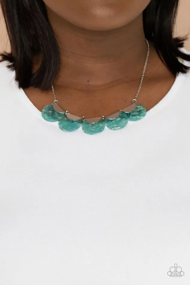 Mermaid Oasis Blue Necklace Jewelry by Bretta Paparazzi Accessories Necklaces