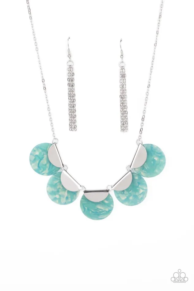 Mermaid Oasis Blue Necklace Jewelry by Bretta Paparazzi Accessories Necklaces