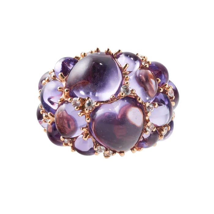 Mimi Milano Mimi Milano Amethyst Sapphire Gold Dome Ring Rings