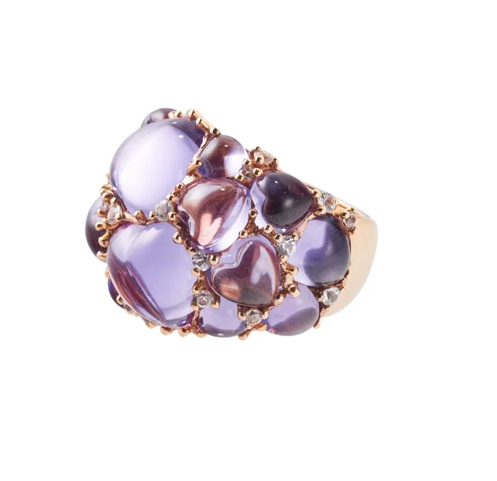 Mimi Milano Mimi Milano Amethyst Sapphire Gold Dome Ring Rings