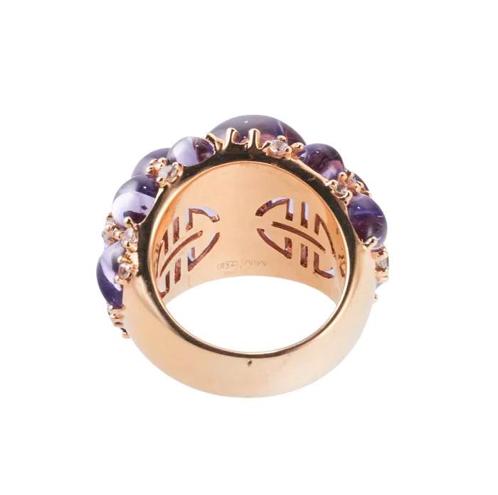 Mimi Milano Mimi Milano Amethyst Sapphire Gold Dome Ring Rings
