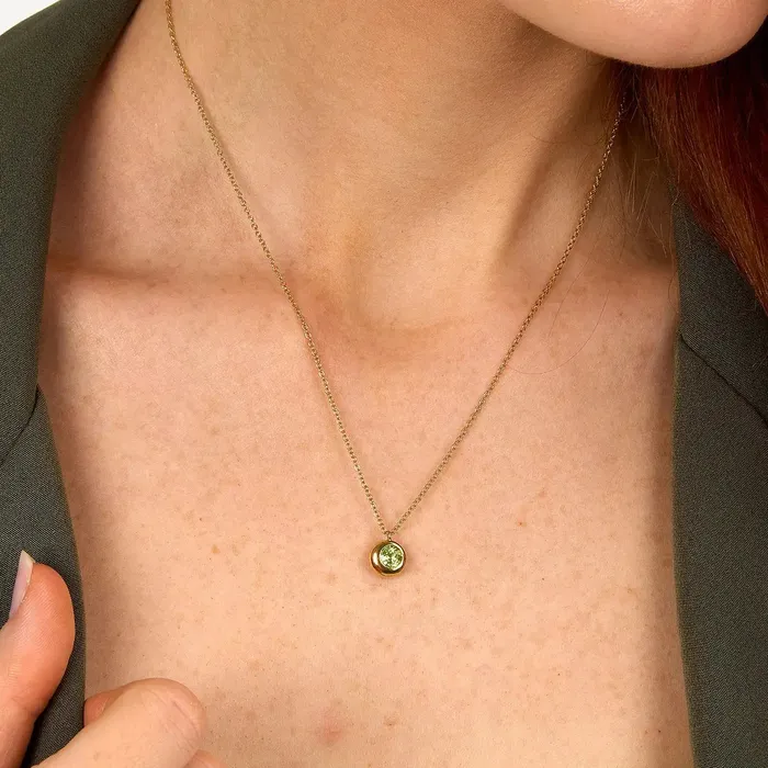 Morellato Necklaces Womens silver necklace with yellow gold plating and peridot Morellato Eternal Treasures Morellato Necklaces Womens silver necklace with yellow gold plating and peridot Morellato Eternal Treasures