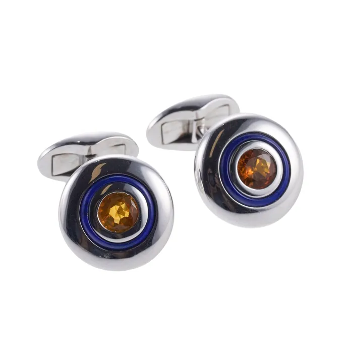 Mouawad Mouawad Yellow Sapphire Lapis Gold Cufflinks PreStyled Sets