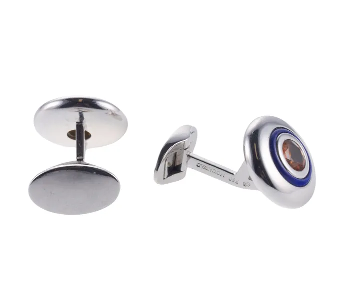 Mouawad Mouawad Yellow Sapphire Lapis Gold Cufflinks PreStyled Sets
