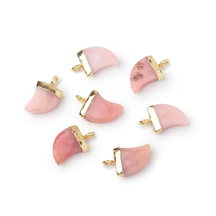 Necklaces Beadsofcambaycom 10x8mm Gold Leafed Pink Peruvian Opal Faceted Horn 1 Pendant Necklaces Beadsofcambaycom 10x8mm Gold Leafed Pink Peruvian Opal Faceted Horn 1 Pendant