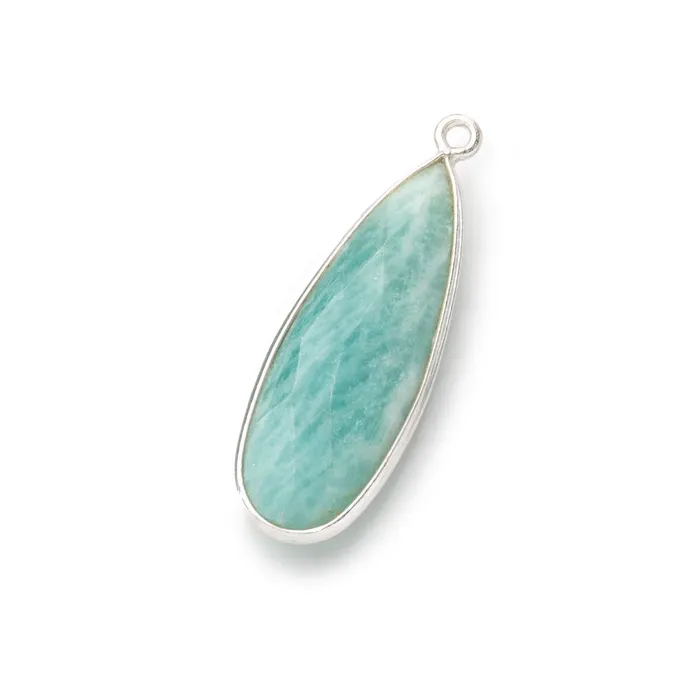 Necklaces Beadsofcambaycom 32x12mm Silver 925 Bezeled Amazonite Pear Pendant 1 piece Necklaces Beadsofcambaycom 32x12mm Silver 925 Bezeled Amazonite Pear Pendant 1 piece