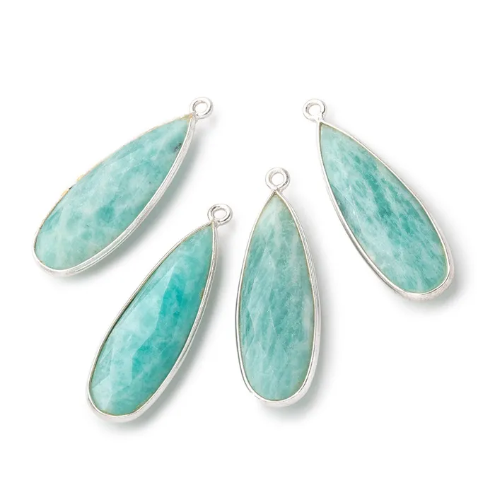 Necklaces Beadsofcambaycom 32x12mm Silver 925 Bezeled Amazonite Pear Pendant 1 piece Necklaces Beadsofcambaycom 32x12mm Silver 925 Bezeled Amazonite Pear Pendant 1 piece