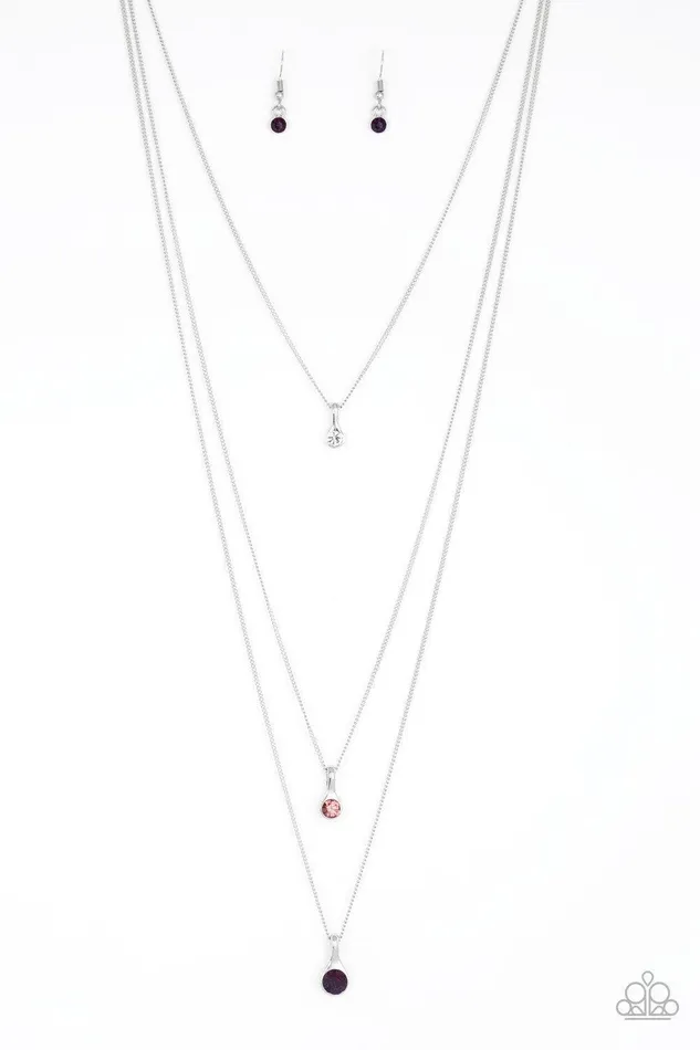 Necklaces Crystal Chic Purple Necklace Jewelry by Bretta Paparazzi Accessories