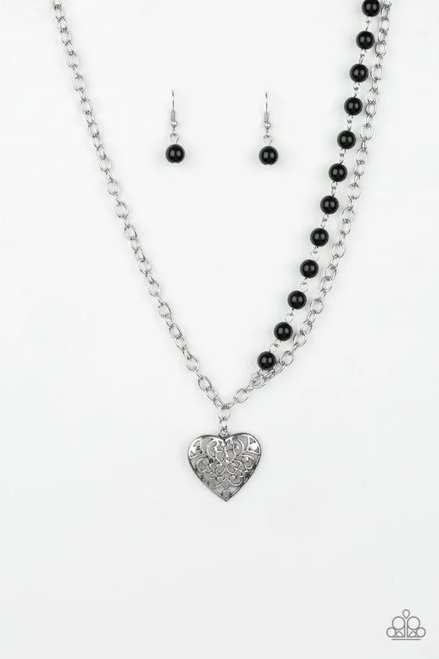 Necklaces Forever In My Heart Black Necklace Jewelry by Bretta Paparazzi Accessories