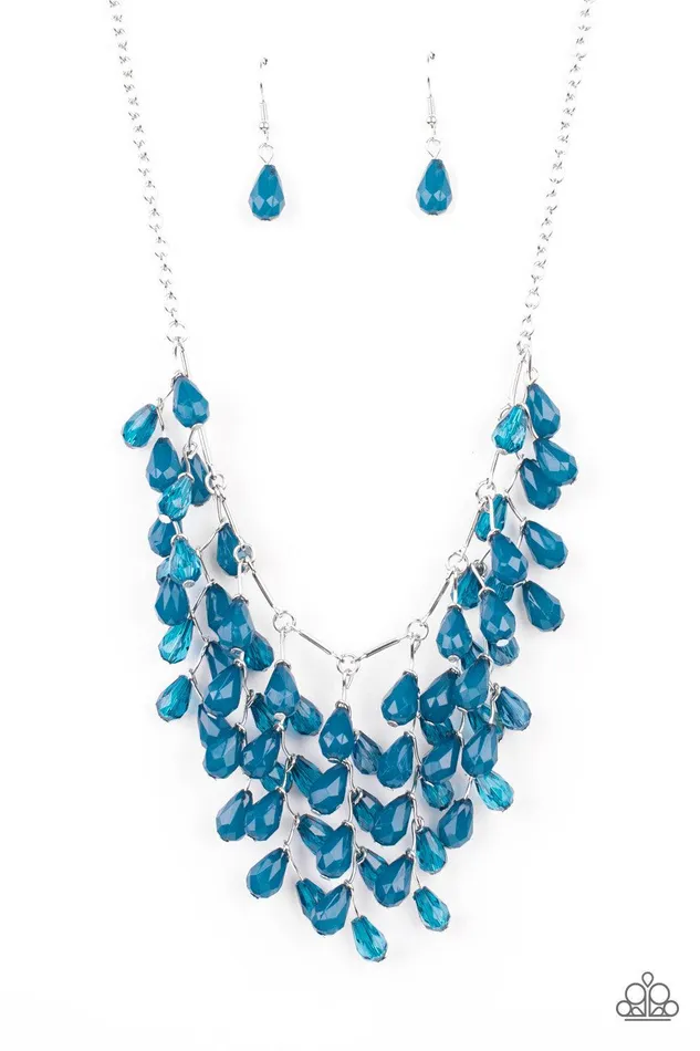 Necklaces Garden Fairytale Blue Necklace Jewelry by Bretta Paparazzi Accessories