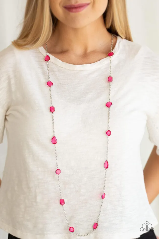 Necklaces Glassy Glamorous Pink Necklace Jewelry by Bretta Paparazzi Accessories Necklaces Glassy Glamorous Pink Necklace Jewelry by Bretta Paparazzi Accessories