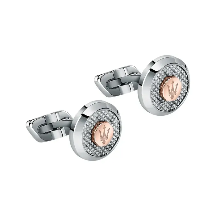 Necklaces Mens cufflinks Maserati Jewels made of steel with a rose gold accent Maserati Necklaces Mens cufflinks Maserati Jewels made of steel with a rose gold accent Maserati