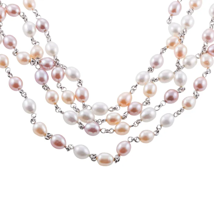 Necklaces Mimi Milano Mimi Milano Nagai 80 Pearl Gold Necklace