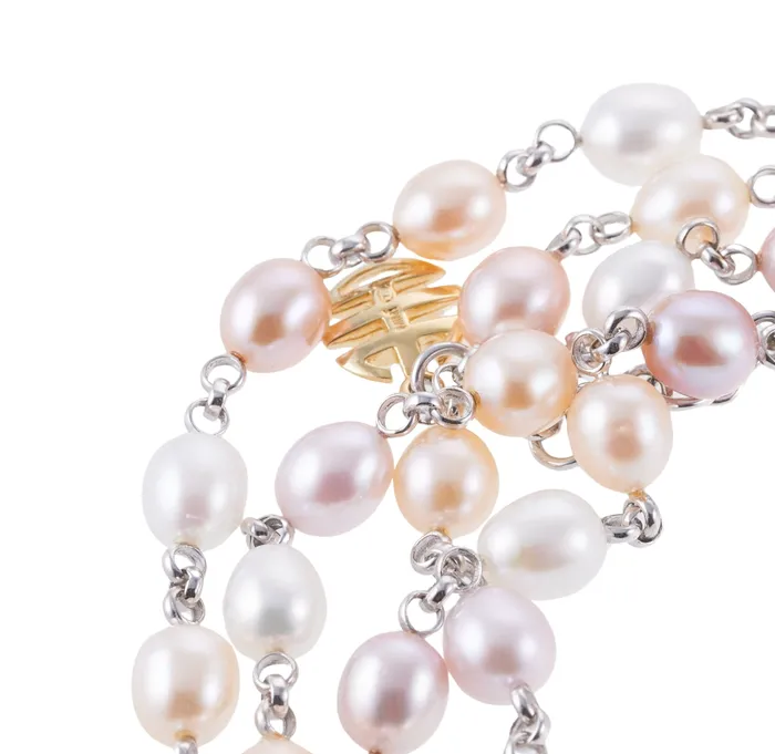 Necklaces Mimi Milano Mimi Milano Nagai 80 Pearl Gold Necklace