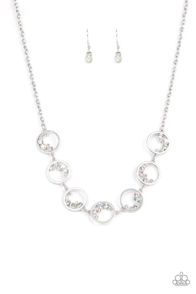 Necklaces Paparazzi Accessories Blissfully Bubbly White Necklace Jewelry by Bretta