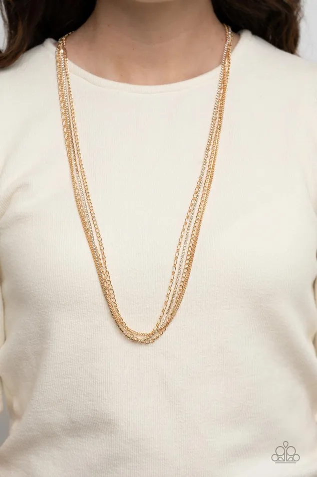 Necklaces Paparazzi Accessories Undauntingly Urban Gold Necklace Jewelry by Bretta Necklaces Paparazzi Accessories Undauntingly Urban Gold Necklace Jewelry by Bretta