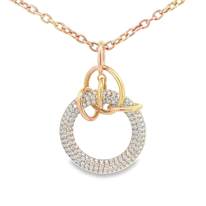 Necklaces YaninaCo Jewelry Rose Gold Open Disc Necklace