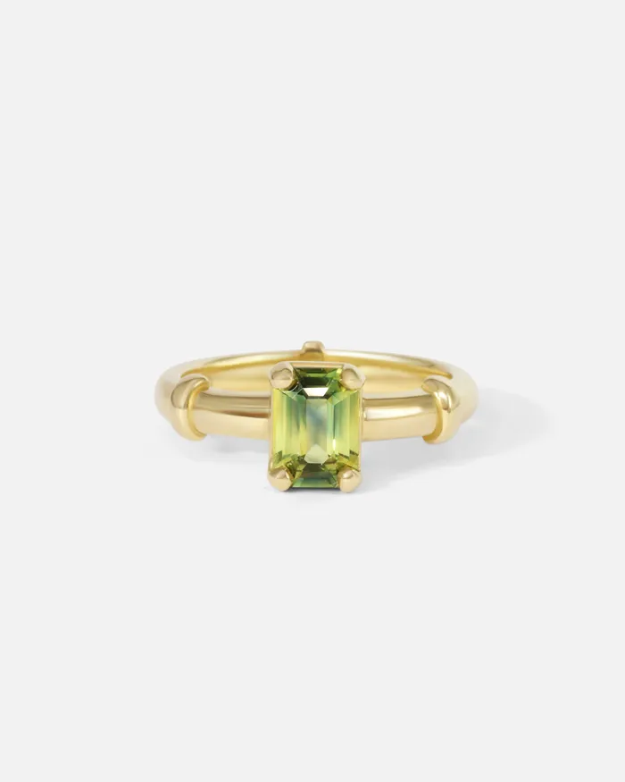 Orion Solitaire Green Sapphire Ring Alfonzo Rings