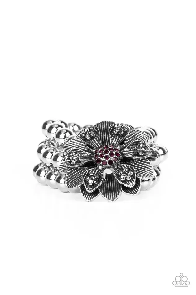 Paparazzi Accessories Botanical Bravado Purple Bracelet Jewelry by Bretta Bracelets