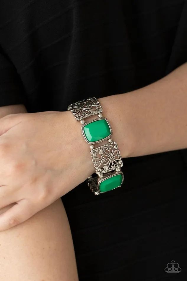 Paparazzi Accessories Bracelets Colorful Coronation Green Bracelet Jewelry by Bretta Paparazzi Accessories Bracelets Colorful Coronation Green Bracelet Jewelry by Bretta