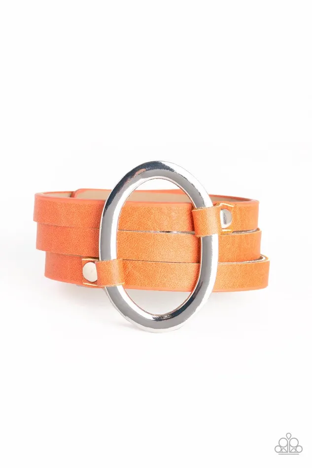 Paparazzi Accessories Bracelets Cowgirl Cavalier Orange Bracelet Jewelry by Bretta