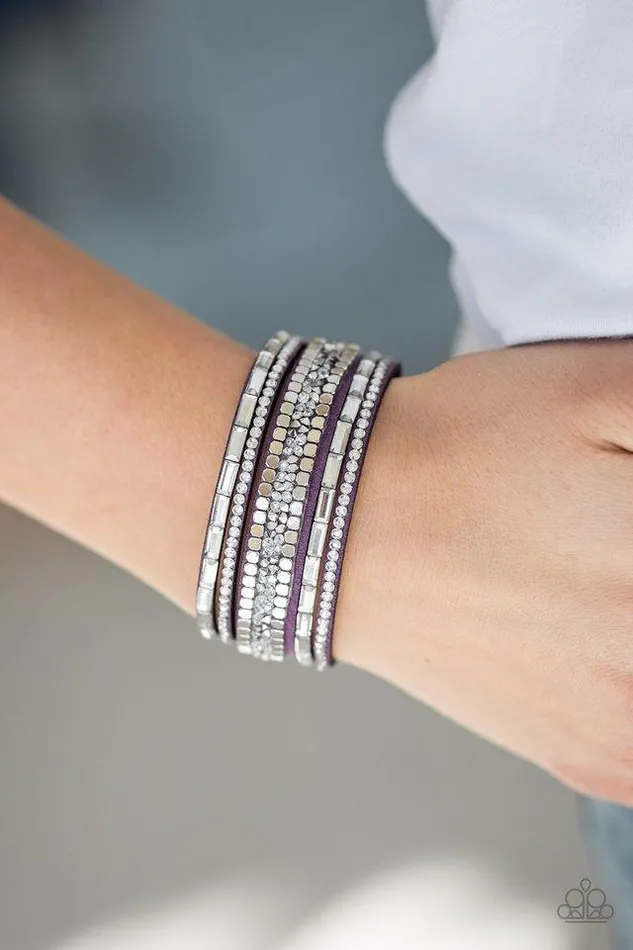 Paparazzi Accessories Bracelets Rebel In Rhinestones Purple Bracelet Jewelry by Bretta Paparazzi Accessories Bracelets Rebel In Rhinestones Purple Bracelet Jewelry by Bretta