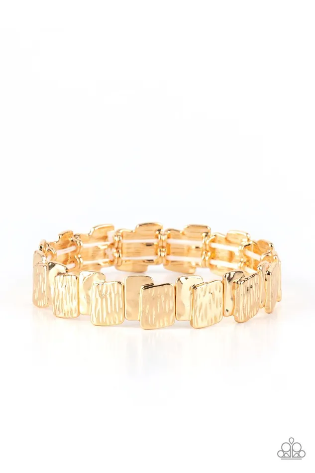 Paparazzi Accessories Bracelets Urban Stackyard Gold Bracelet Jewelry by Bretta