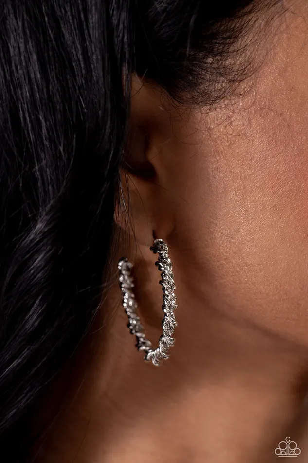 Paparazzi Accessories Braided Bravado Silver Earrings Jewelry by Bretta Earrings Paparazzi Accessories Braided Bravado Silver Earrings Jewelry by Bretta Earrings