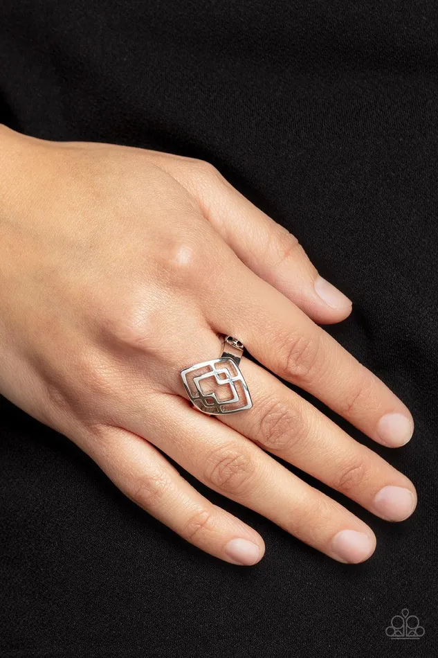 Paparazzi Accessories Diamond Duo Silver Ring Jewelry by Bretta Rings