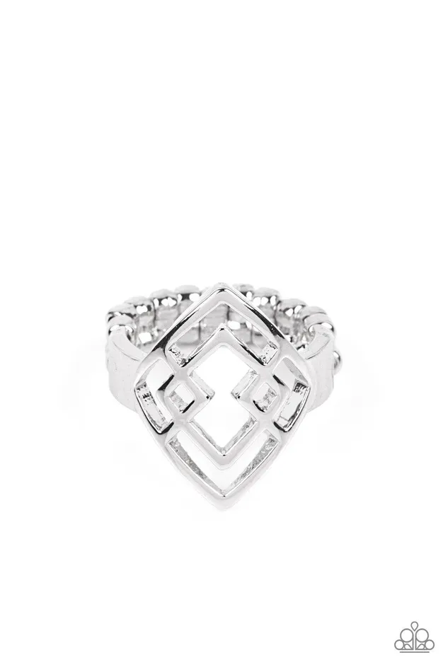 Paparazzi Accessories Diamond Duo Silver Ring Jewelry by Bretta Rings