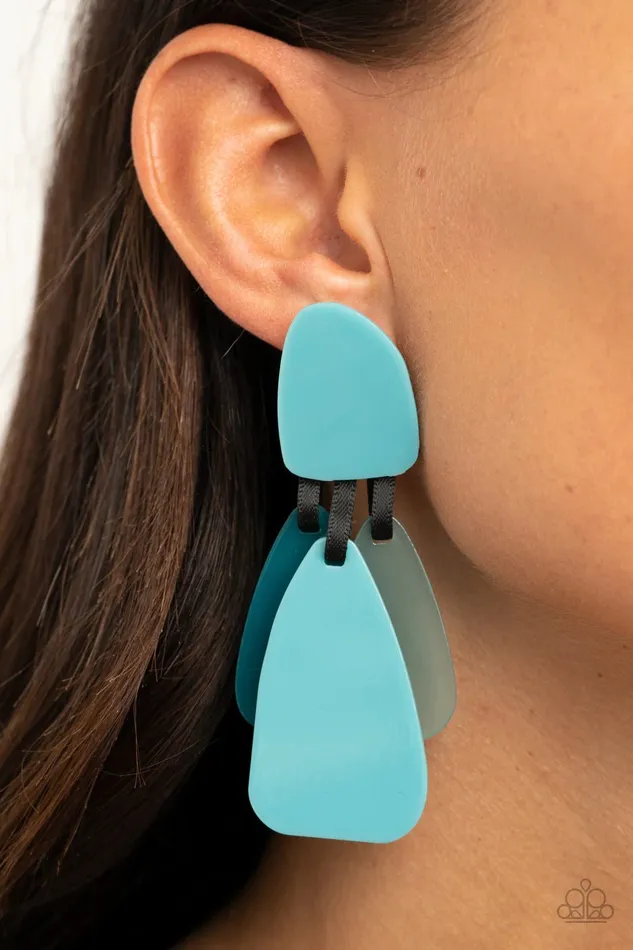 Paparazzi Accessories Earrings All FAUX One Blue Earrings Jewelry by Bretta
