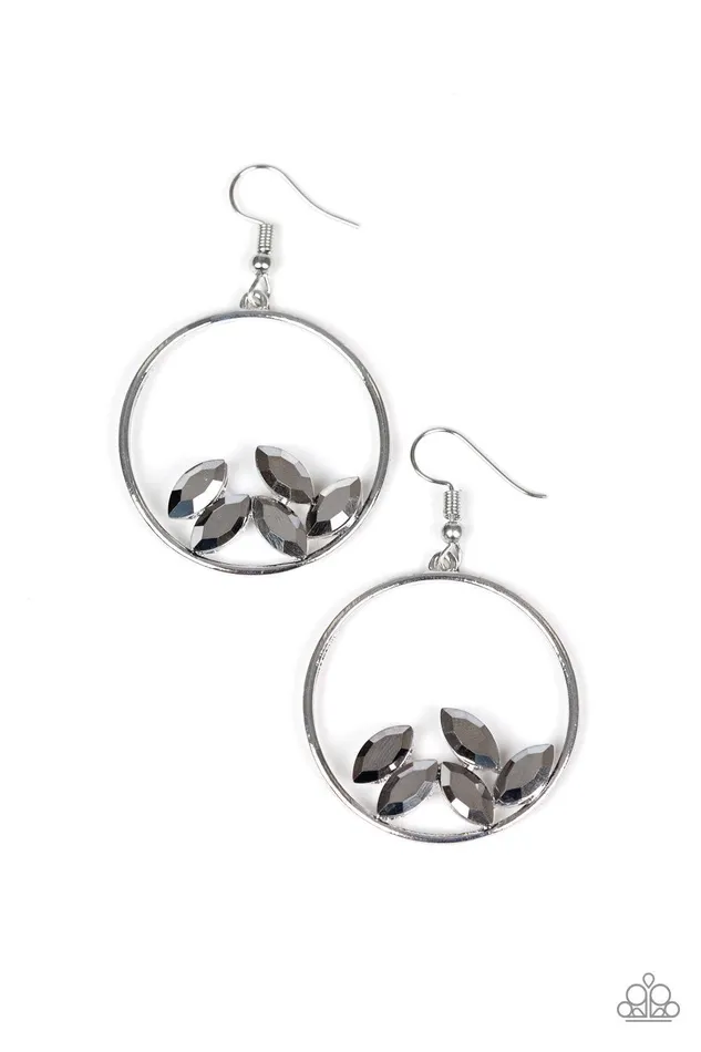 Paparazzi Accessories Earrings Cue The Confetti Silver Earrings Jewelry by Bretta