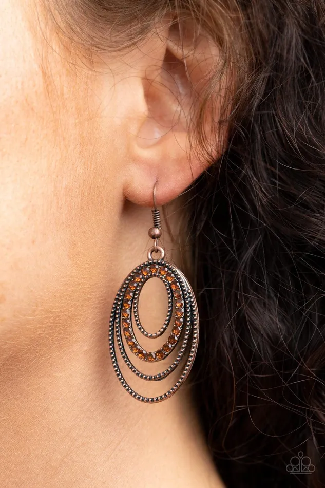 Paparazzi Accessories Earrings Date Night Diva Copper Earrings Jewelry by Bretta Paparazzi Accessories Earrings Date Night Diva Copper Earrings Jewelry by Bretta