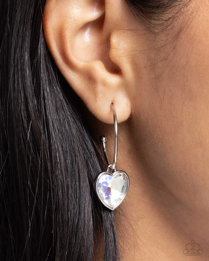 Paparazzi Accessories Earrings Diamond of the Night White Earrings Jewelry by Bretta Paparazzi Accessories Earrings Diamond of the Night White Earrings Jewelry by Bretta