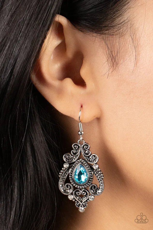 Paparazzi Accessories Earrings Palace Perfection Blue Earrings Jewelry by Bretta Paparazzi Accessories Earrings Palace Perfection Blue Earrings Jewelry by Bretta