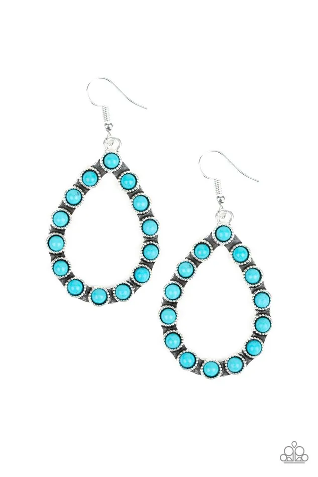 Paparazzi Accessories Earrings Sagebrush Sunsets Blue Earrings Jewelry by Bretta
