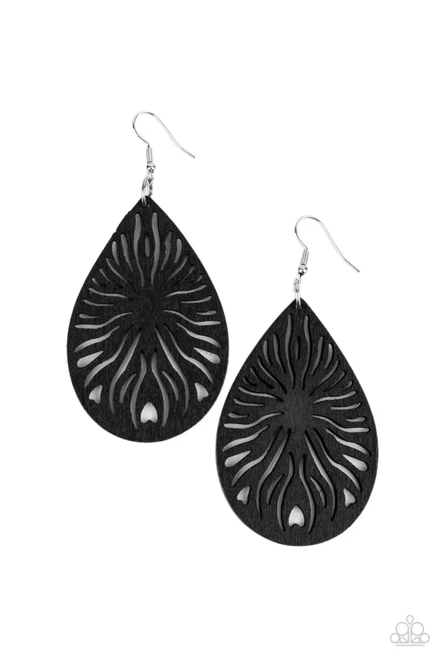 Paparazzi Accessories Earrings Sunny Incantations Black Earrings Jewelry by Bretta