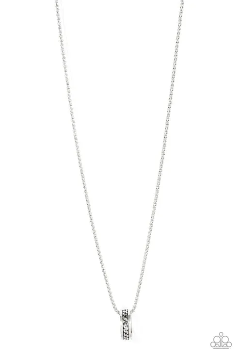 Paparazzi Accessories Emotion Potion Silver Mens Necklace Jewelry by Bretta Necklaces