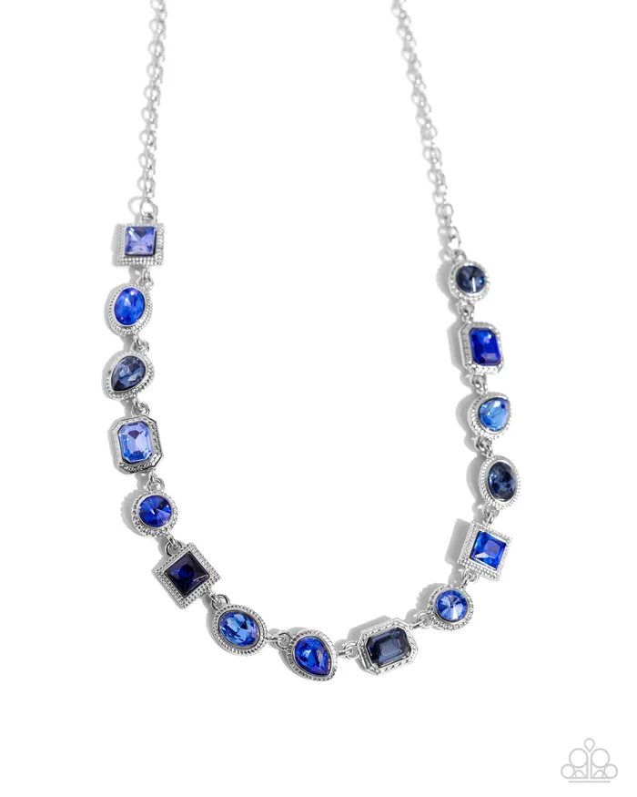 Paparazzi Accessories Gallery Glam Blue Necklace Jewelry by Bretta Necklaces
