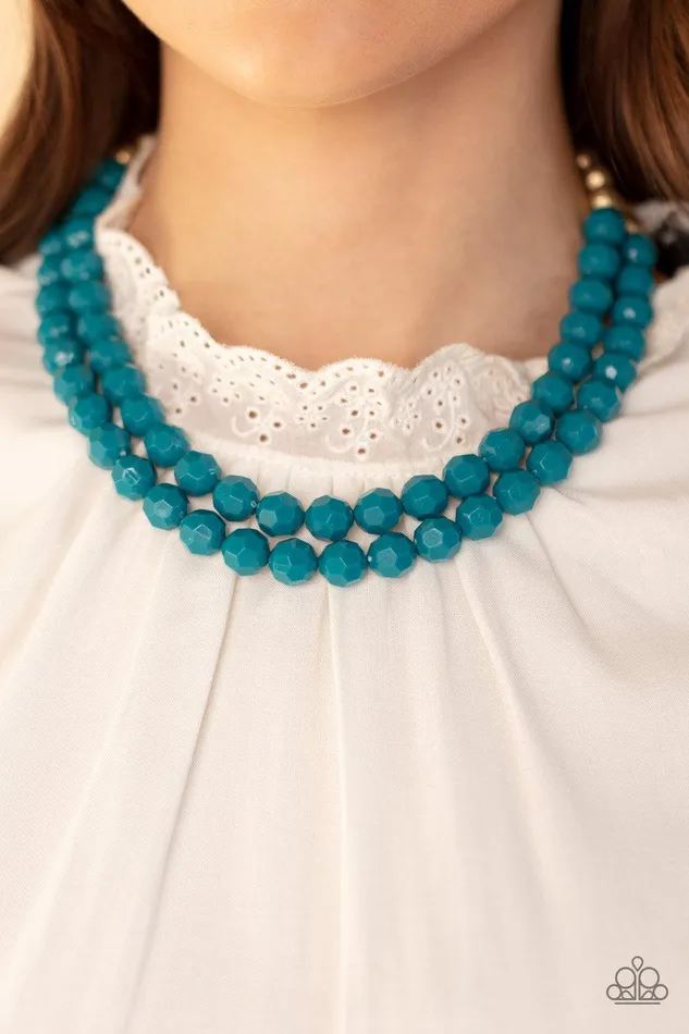 Paparazzi Accessories Greco Getaway Blue Necklace Jewelry by Bretta Necklaces
