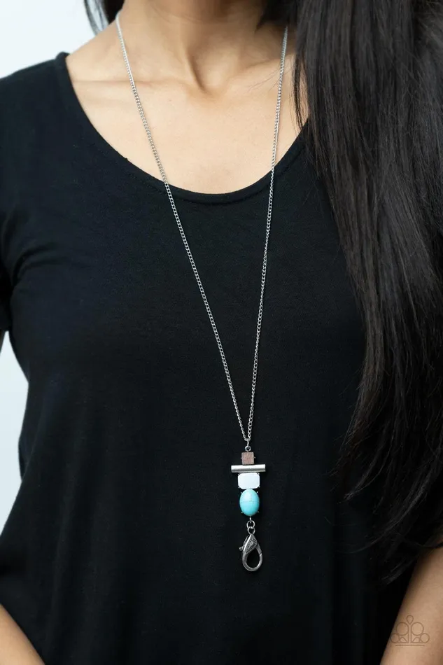 Paparazzi Accessories Natural Novice Blue Necklace Jewelry by Bretta Necklaces