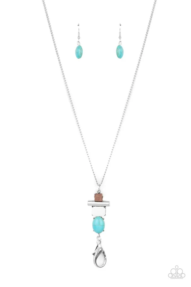 Paparazzi Accessories Natural Novice Blue Necklace Jewelry by Bretta Necklaces