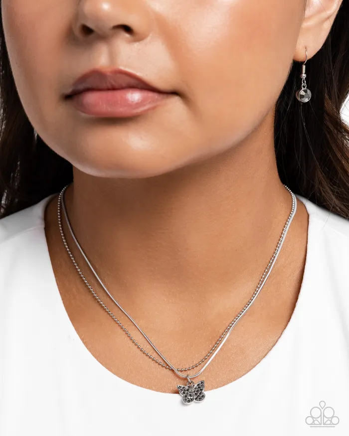 Paparazzi Accessories Necklaces Adorable Ascension Silver Butterfly Necklace Jewelry by Bretta Paparazzi Accessories Necklaces Adorable Ascension Silver Butterfly Necklace Jewelry by Bretta