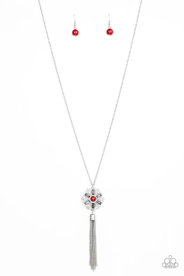 Paparazzi Accessories Necklaces Fine Florals Red Necklace Jewelry by Bretta