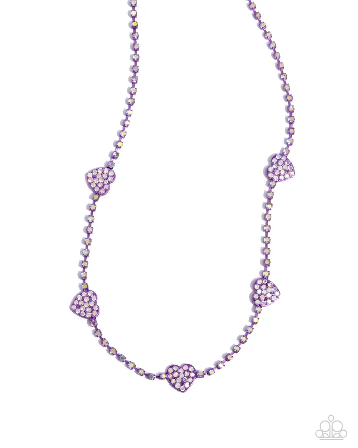 Paparazzi Accessories Necklaces Homecoming Hearts Purple Heart Necklace Jewelry by Bretta