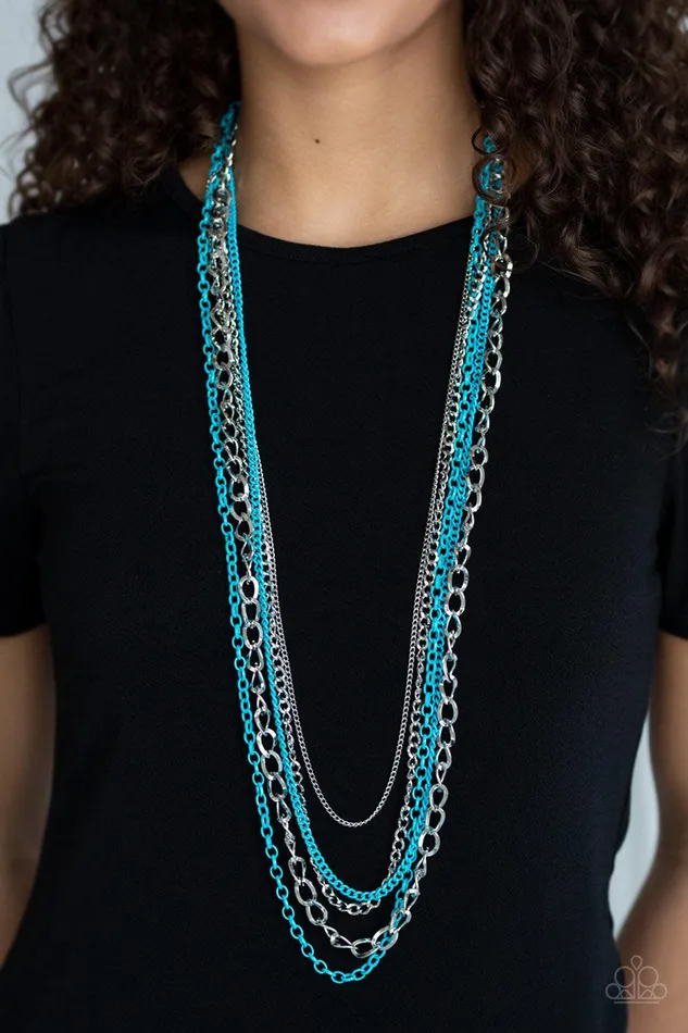 Paparazzi Accessories Necklaces Industrial Vibrance Blue Necklace Jewelry by Bretta Paparazzi Accessories Necklaces Industrial Vibrance Blue Necklace Jewelry by Bretta